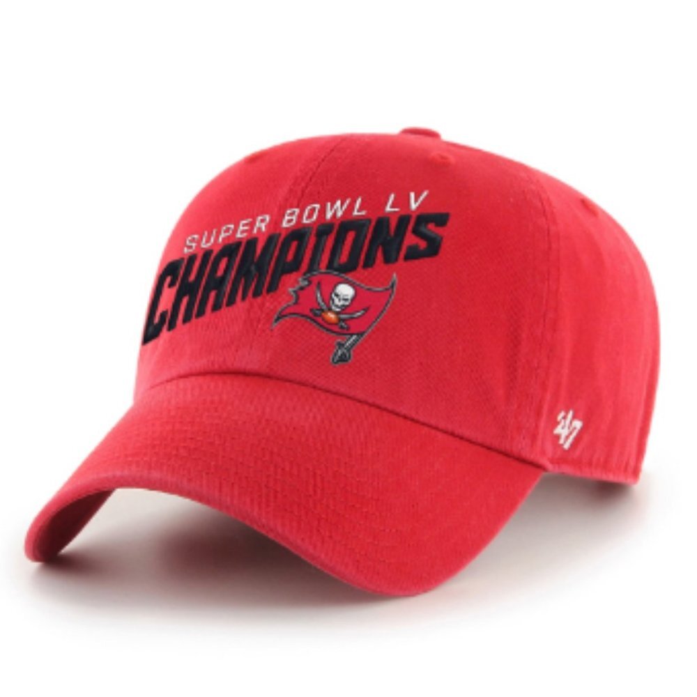 Tampa Bay Buccaneers '47 Super Bowl LV Champions Clean-Up Adjustable Hat - Red